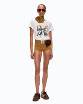 T-shirt with Too Chill To Conform bow print -  | Pinko