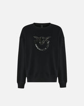 Crew-neck sweatshirt with Love Birds jewel embroidery -  | Pinko