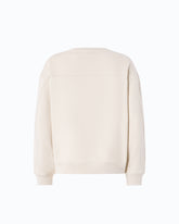 Sweatshirt with bejewelled Love Birds logo - Beige | Pinko