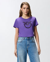 T-shirt with decorated Love Birds logo -  | Pinko