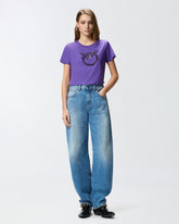 T-shirt with decorated Love Birds logo -  | Pinko