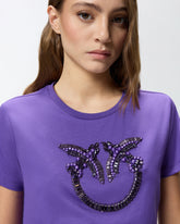 T-shirt with decorated Love Birds logo -  | Pinko