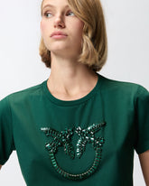 T-shirt with decorated Love Birds logo -  | Pinko