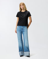 T-shirt with decorated Love Birds logo -  | Pinko