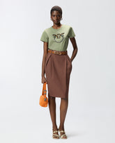 T-shirt with Love Birds jewel maxi embroidery -  | Pinko