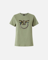 T-shirt with Love Birds jewel maxi embroidery -  | Pinko