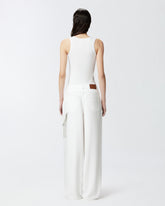 Ribbed vest top with birds logo -  | Pinko