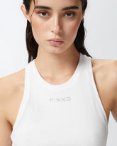Rippen-Tanktop mit Logo -  | Pinko