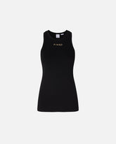 Rippen-Tanktop mit Logo -  | Pinko