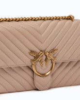 Medium shoulder bag Love Bag One Chevron - Beige | Pinko