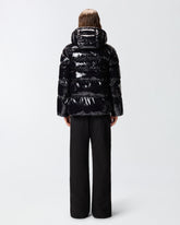 Hooded crystal nylon down jacket -  | Pinko