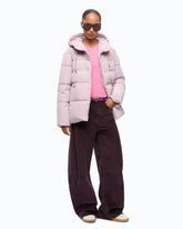 Down jacket in water-repellent technical canvas - Pink | Pinko