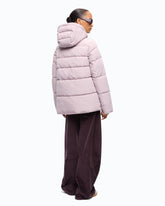 Down jacket in water-repellent technical canvas - Pink | Pinko