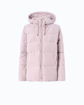 Down jacket in water-repellent technical canvas - Pink | Pinko