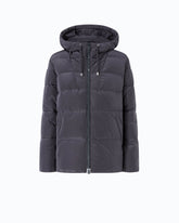 Down jacket in water-repellent technical canvas - Black | Pinko