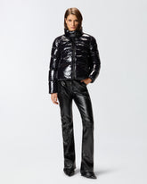 Padded crystal nylon pea coat -  | Pinko