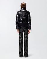 Padded crystal nylon pea coat -  | Pinko