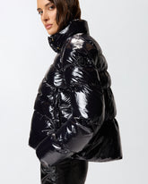 Padded crystal nylon pea coat -  | Pinko