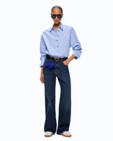Wide-leg jeans with pressed creases -  | Pinko