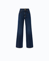 Wide-leg jeans with pressed creases -  | Pinko