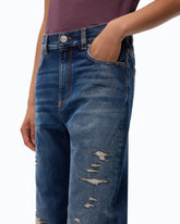 Wide-leg jeans with rips -  | Pinko