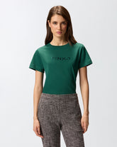 T-shirt with PINKO logo embroidery -  | Pinko