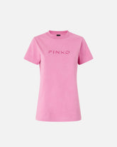 T-shirt with PINKO logo embroidery -  | Pinko