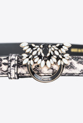 Schmaler Gürtel mit Schnalle Love Birds Reptil 2 cm PINKO Galleria -  | Pinko