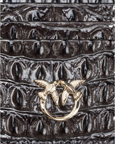 Leder-Kartenetui mit Kroko-Prägung PINKO Galleria -  | Pinko