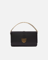 Leather shoulder bag with chain and compartments PINKO Galleria -  | Pinko