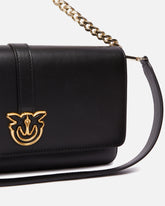 Leather shoulder bag with chain and compartments PINKO Galleria -  | Pinko