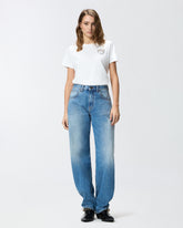 T-shirt with crystal-embroidered Love Birds logo -  | Pinko