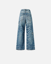 Wide-leg zebra-print jeans -  | Pinko