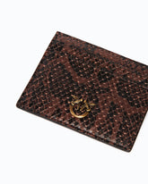 Card holder with python print - Multicolor Brown-Black | Pinko