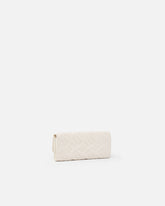 Rectangular Monogram leather wallet with strap -  | Pinko
