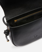 Large leather crossbody bag with knots -  | Pinko