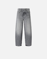 Grey denim balloon-fit jeans -  | Pinko