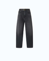 Balloon-fit jeans with leather-effect inserts -  | Pinko