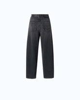 Balloon-fit jeans with leather-effect inserts -  | Pinko