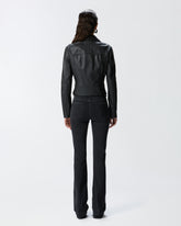 Kurze Bikerjacke aus Nappaleder mit Reißverschluss -  | Pinko