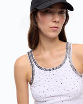 Top im Rippstrick mit Schmuckstickerei -  | Pinko