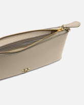 Flat leather clutch with Love Birds logo -  | Pinko