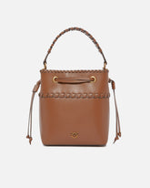 Small leather bucket bag with threads -  | Pinko