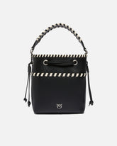 Small leather bucket bag with threads -  | Pinko