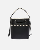 Small leather bucket bag with threads -  | Pinko
