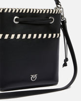 Small leather bucket bag with threads -  | Pinko