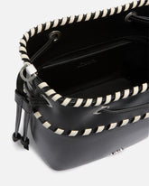 Small leather bucket bag with threads -  | Pinko