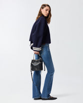 Small leather bucket bag with threads -  | Pinko