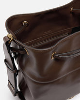 Leather bucket bag with Love Birds logo -  | Pinko