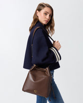 Leather bucket bag with Love Birds logo -  | Pinko